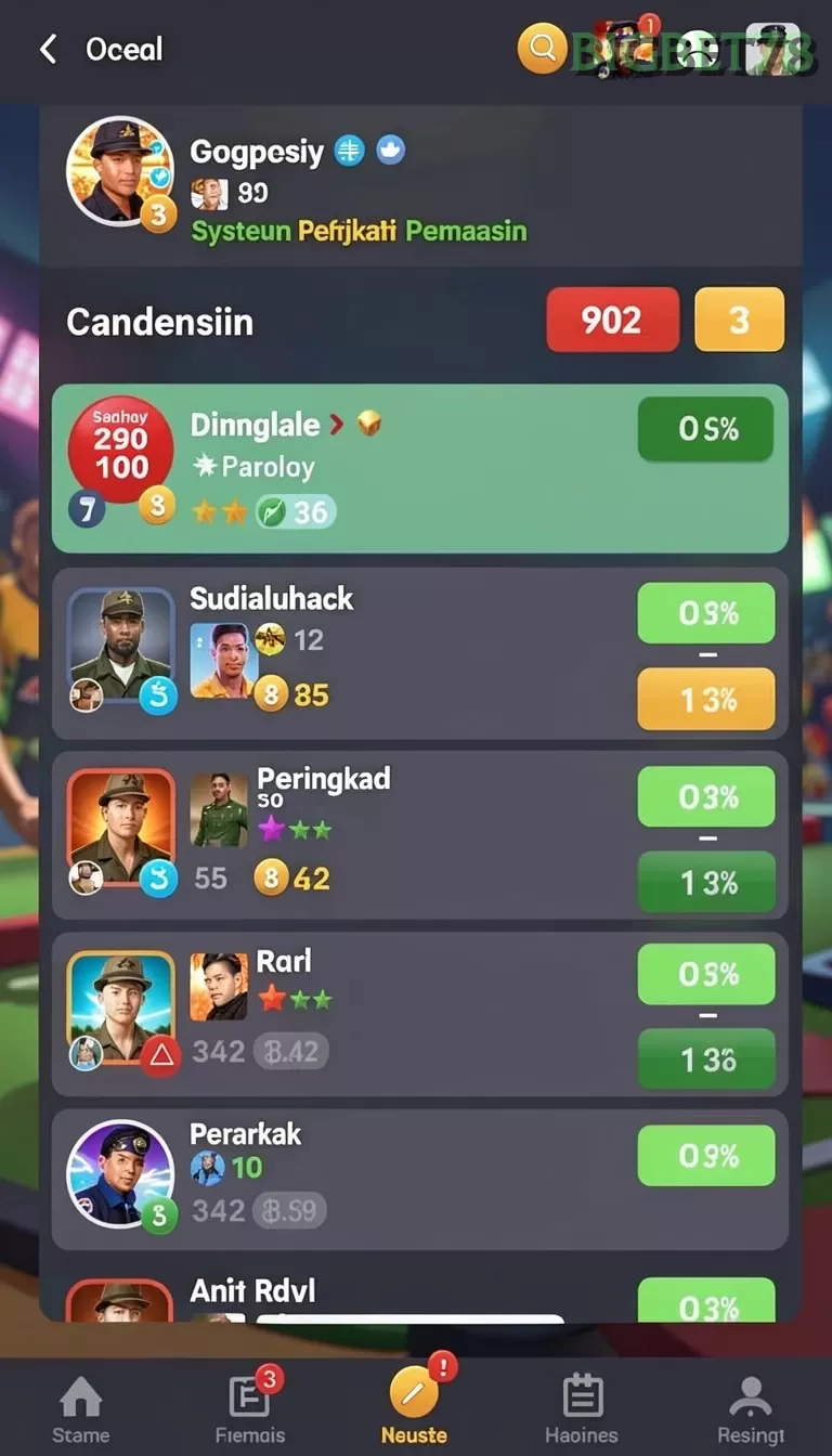Galeri pratinjau visual bigbet78 build APK resmi terbaru